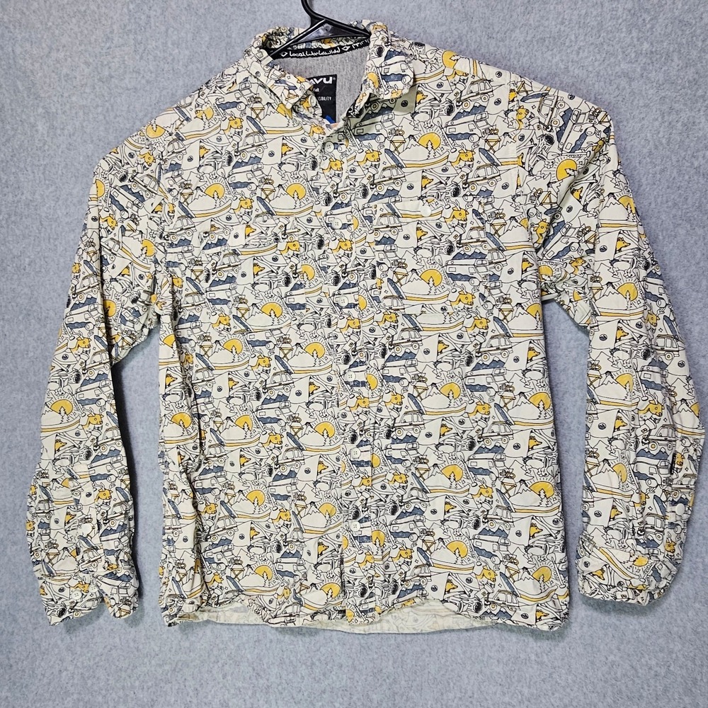 Kavu button front long sleeve shirt